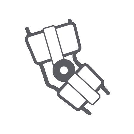 line drawing of brace on arm