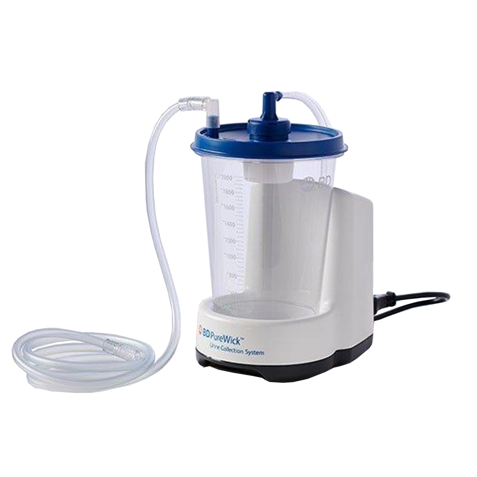 Urine Collection System PureWick™ Suction Pump, 2000 mL Collection Canister with Lid