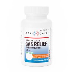 Gas Relief 80 mg Strength Chewable Tablet 100 per Bottle