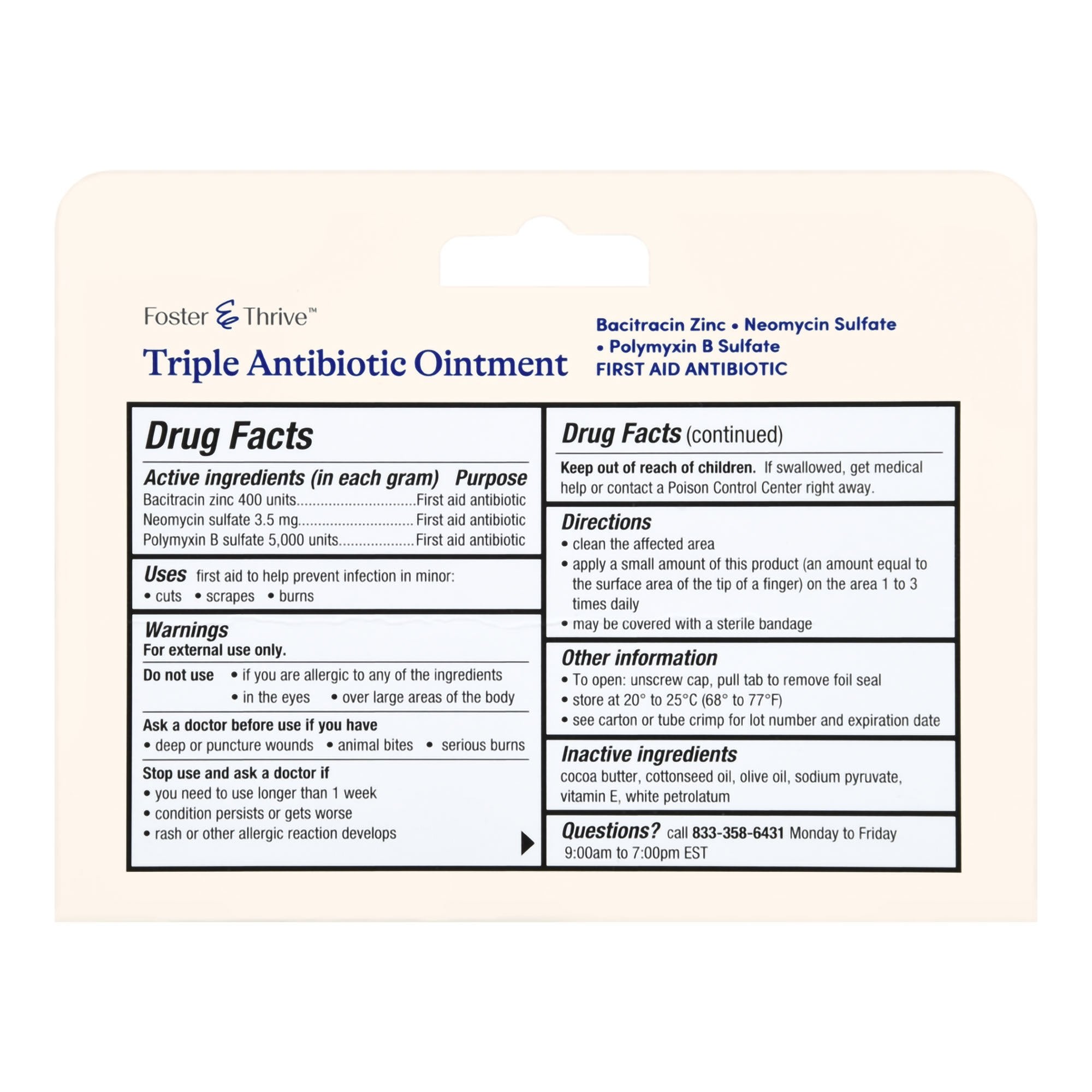 Triple Antibiotic, Ointment 1 oz.