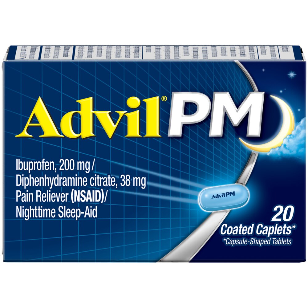 Advil PM - Nighttime Sleep Aid - 20 Coated Caplets