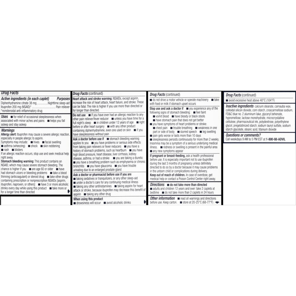 Advil PM - Nighttime Sleep Aid - 20 Coated Caplets