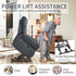 Power lift assistance device for elderly and disabled people in a home setting.