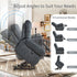 39.37'' Wide Classic Nailhead Trim Power Lift Recliner with Massage, Heat & USB + Type-C Charging