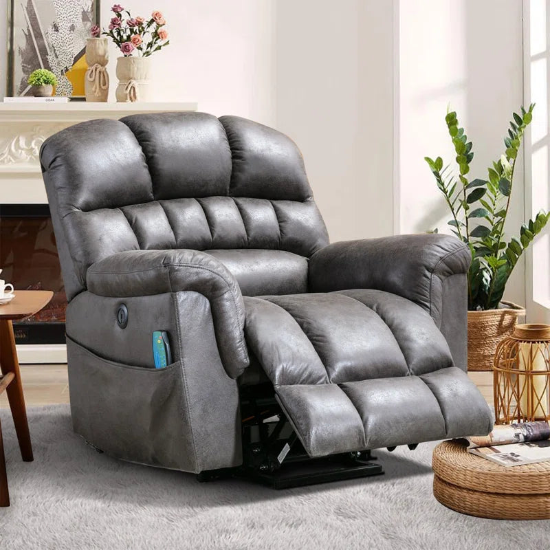 41.3'' Wide Extra Large Power Lift Recliner Chair with Soothing Heat & Massage – Plush Comfort for Total Relaxation