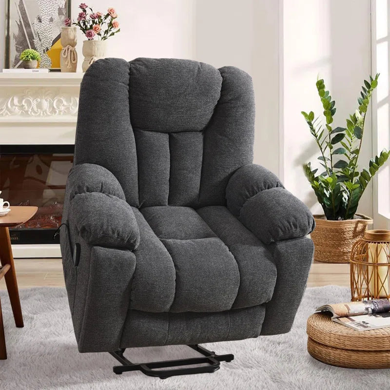 41'' Oversized Power Lift Chair - Heated Massage Electric Recliner with Super Soft Padding
