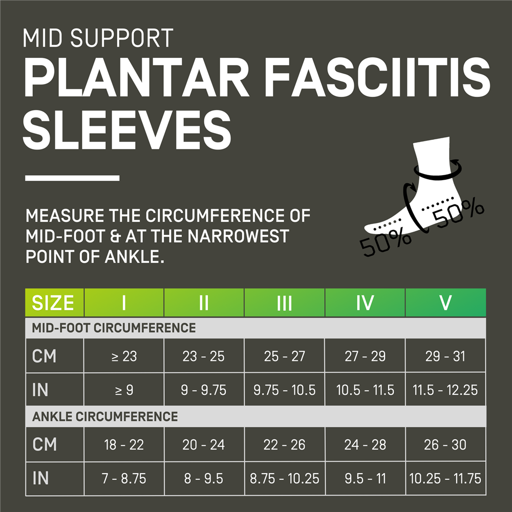 Mid Support Compression Plantar Fasciitis Sleeves - Pair