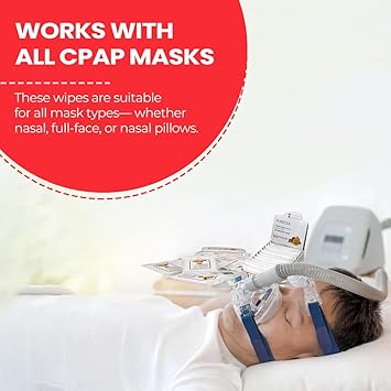 PURDOUX CPAP Mask Wipes 100% Cotton Grapefruit & Lemon Scent - 10 Wipes