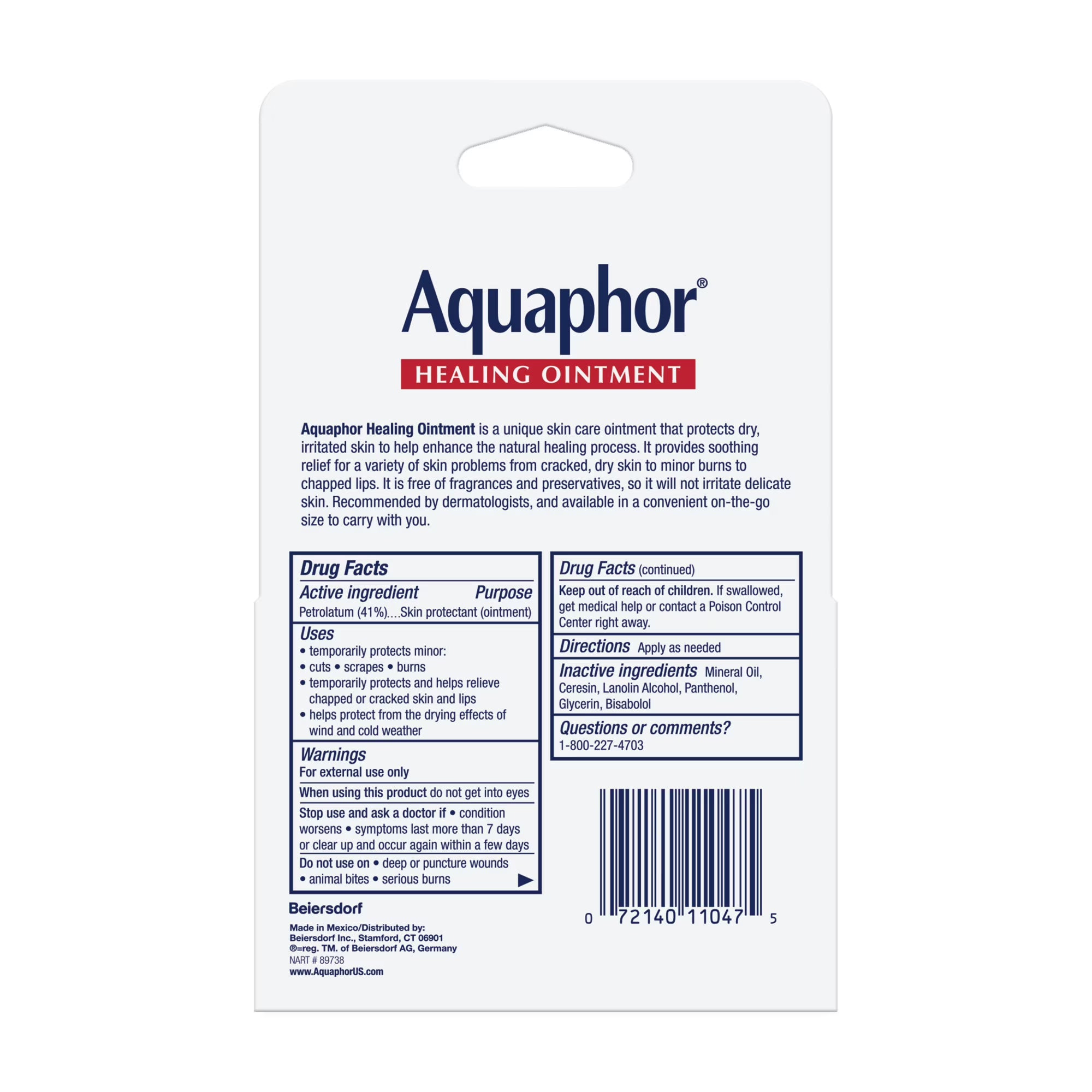 Aquaphor - Healing Ointment - Convenient 2 Pack - .35 OZ Tubes