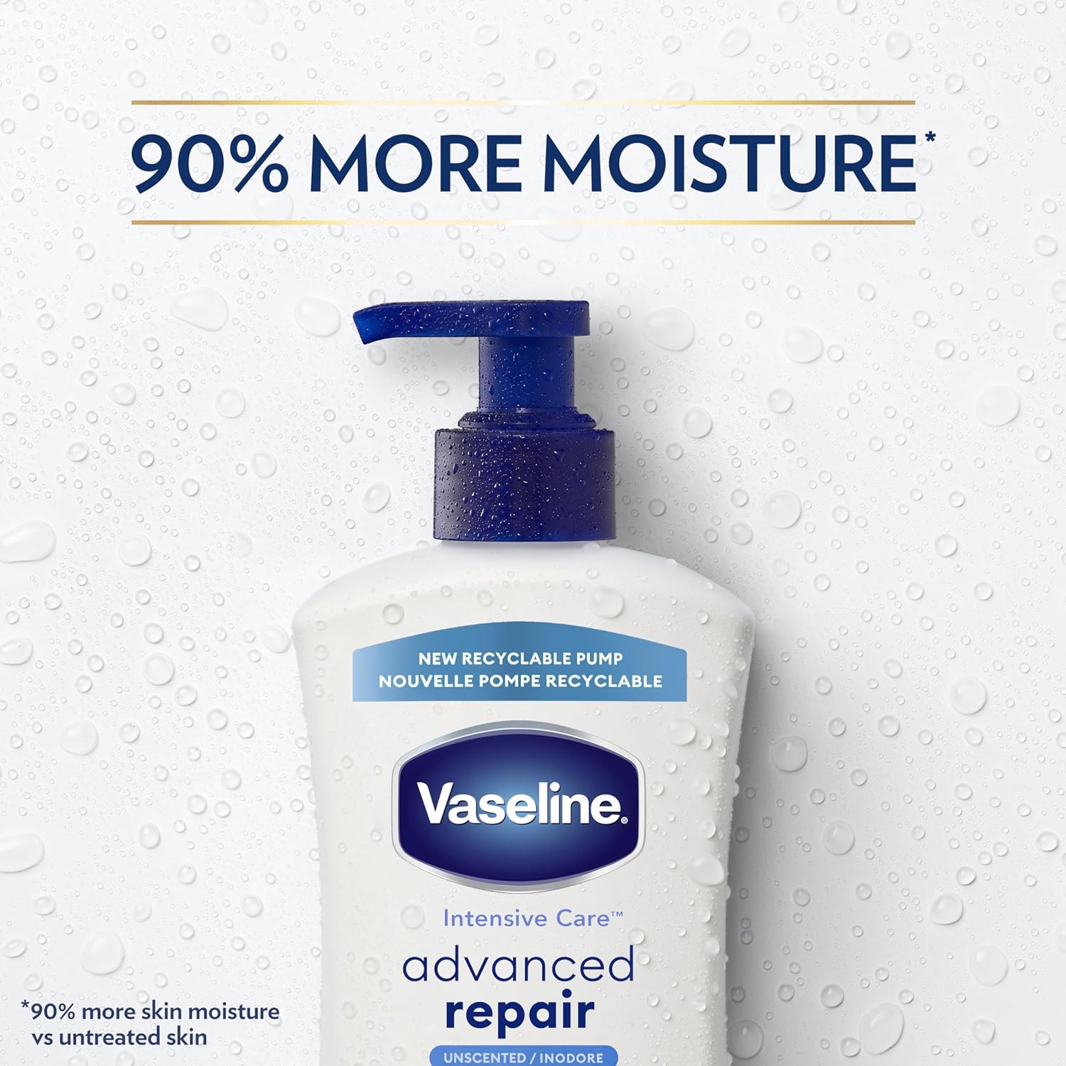 Vaseline Intensive Care Unscented Advanced Repair Body Lotion