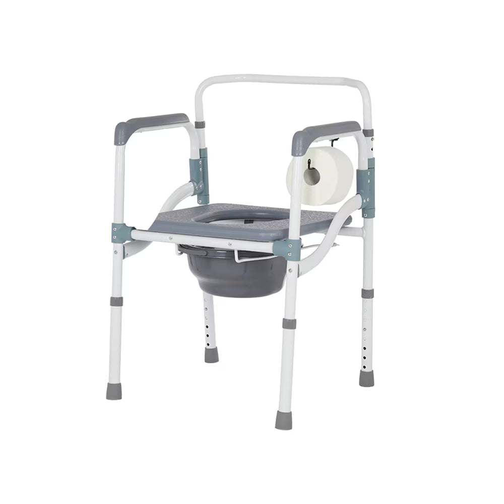 Folding Powder Coated Aluminum Commode 3 in 1