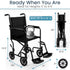 Core Transport Wheelchair (17"-19", 250 lbs)