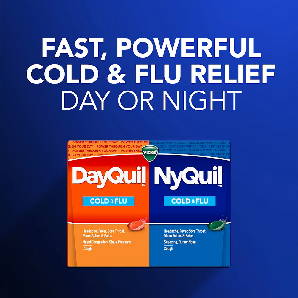 DayQuil™ and NyQuil™ Cough, Cold & Flu Relief LiquiCaps™ Co-Pack