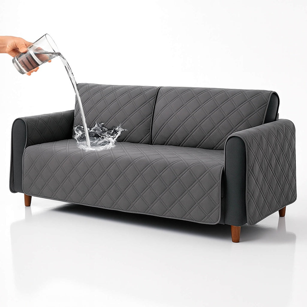 Waterproof Non Slip Cover - Large, Grey, Sofa