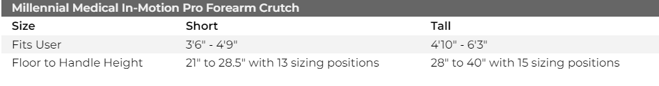 In-Motion Forearm Crutches Tall (4'10" - 6'3")