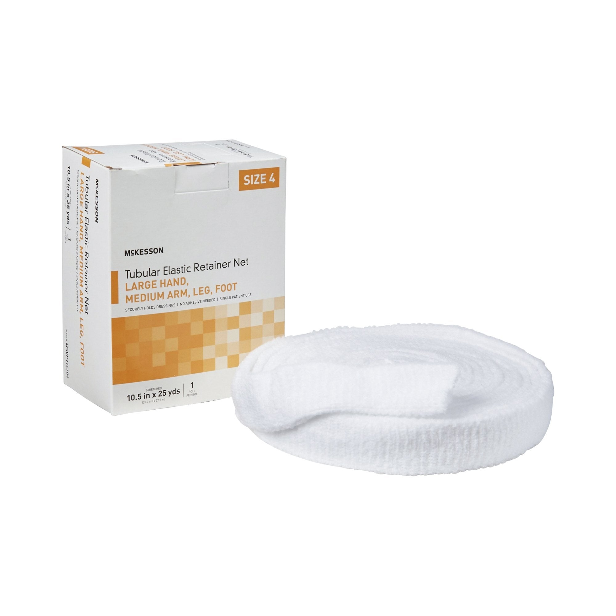 Tubular Elastic Retainer Net - Large Hand,Medium Arm,Leg,Foot - 10.5" x 25yds