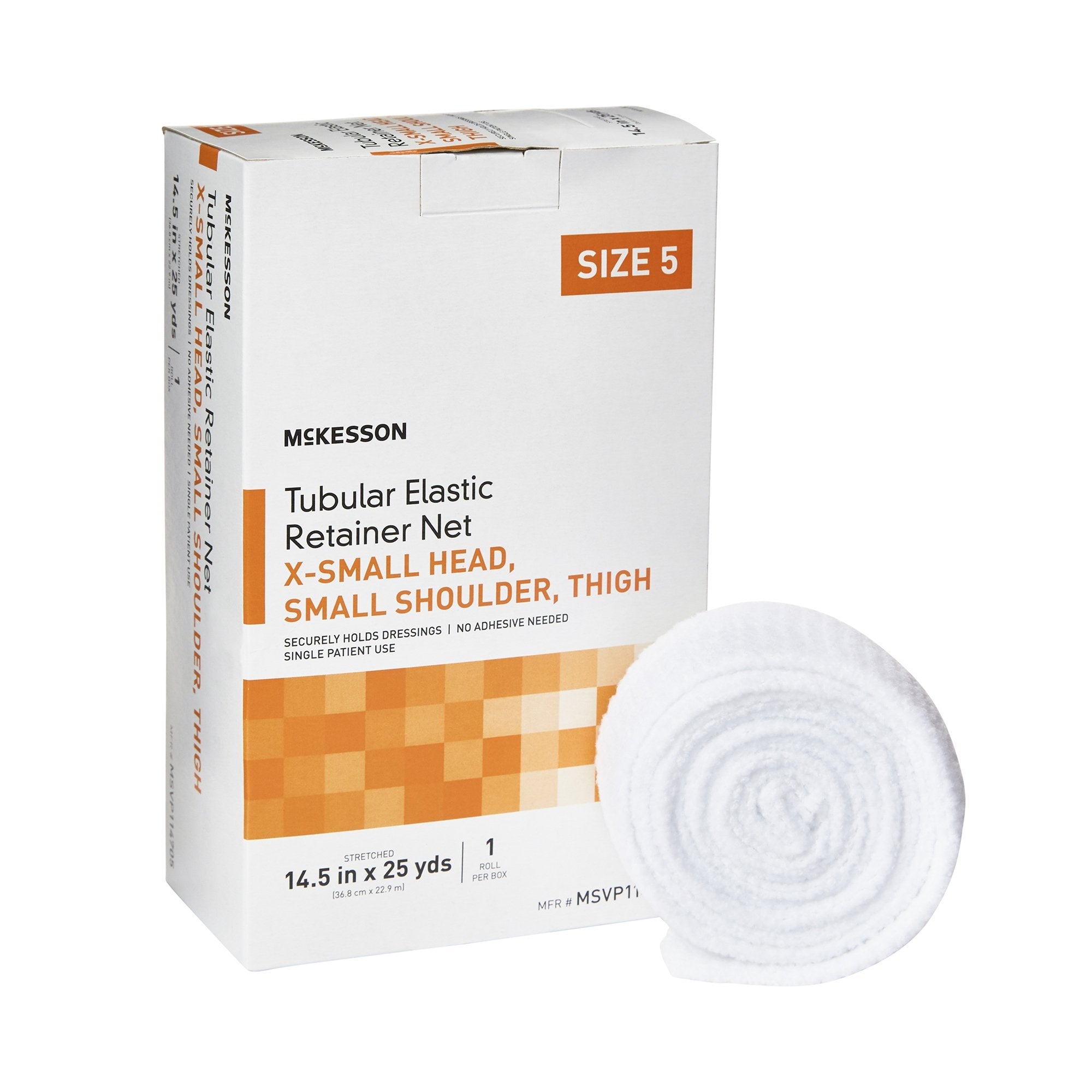 Tubular Elastic Retainer Net - X-Small Head,Small Shoulder,Thigh - Size 5 - 14.5" x 25yds