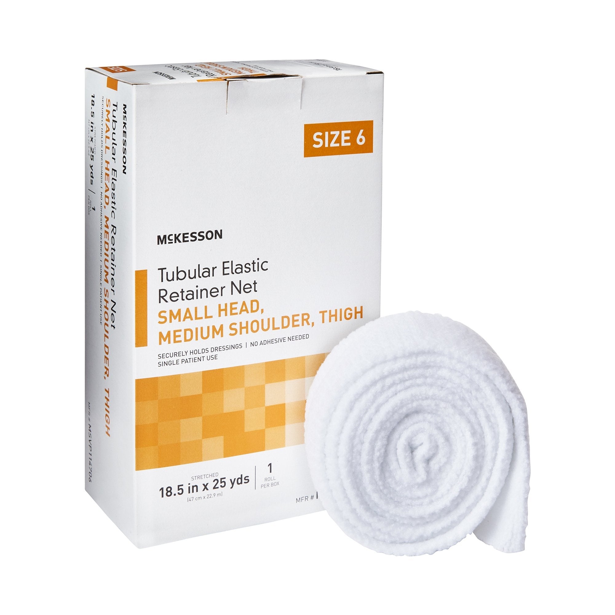Tubular Elastic Retainer Net - Small Head,Medium Shoulder,Thigh - Size 6 - 18.5" x 25yds
