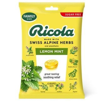 Sugar Free,Lemon Mint,Soothing Drops 19ct.